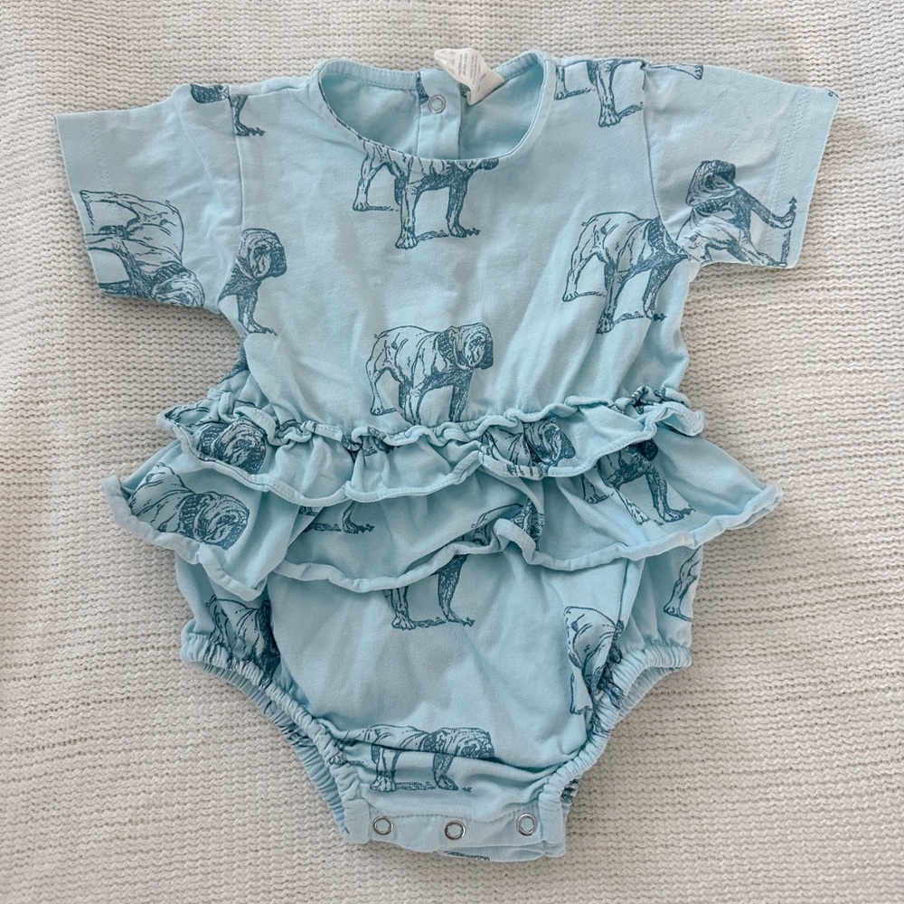 Kate Quinn Blue Bulldog Ruffle Bubble